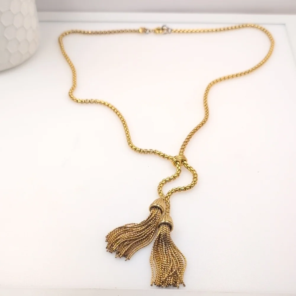 J. Crew Gold Tassel Necklace L15